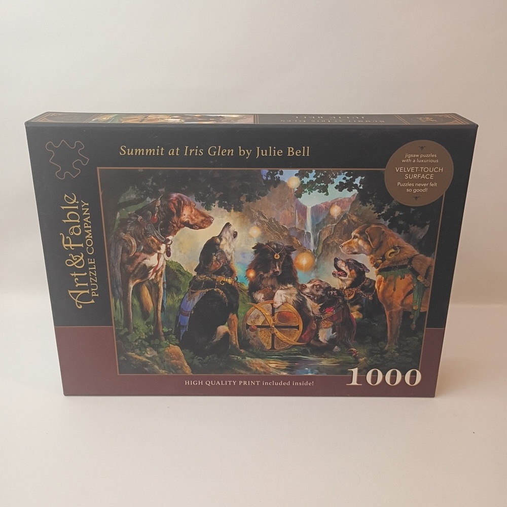 ART & FABLE PUZZLE CO. 1000 pc Summit At Iris Glen Julie Bell Puzzle with Print